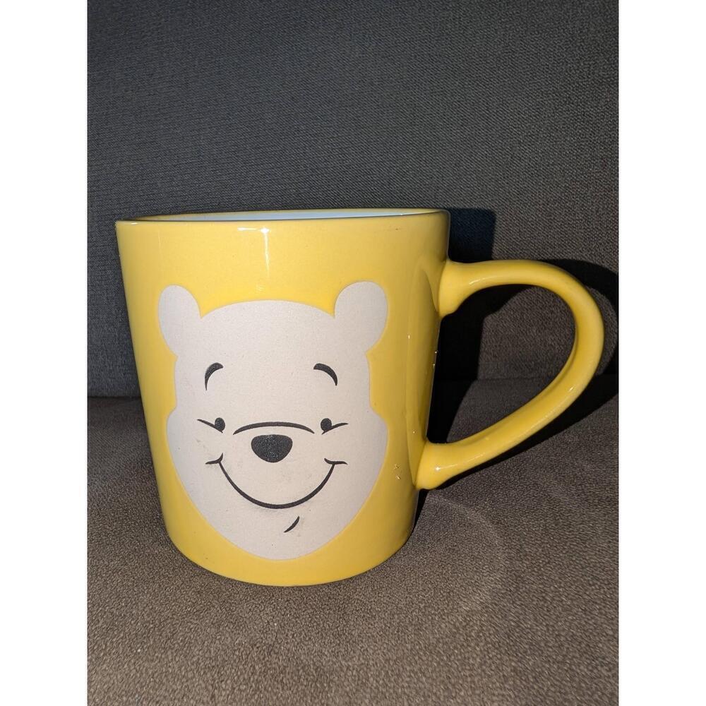 Disney Winnie The Pooh Face Mug Yellow Ceramic Womens Collectible